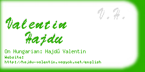 valentin hajdu business card