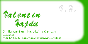 valentin hajdu business card